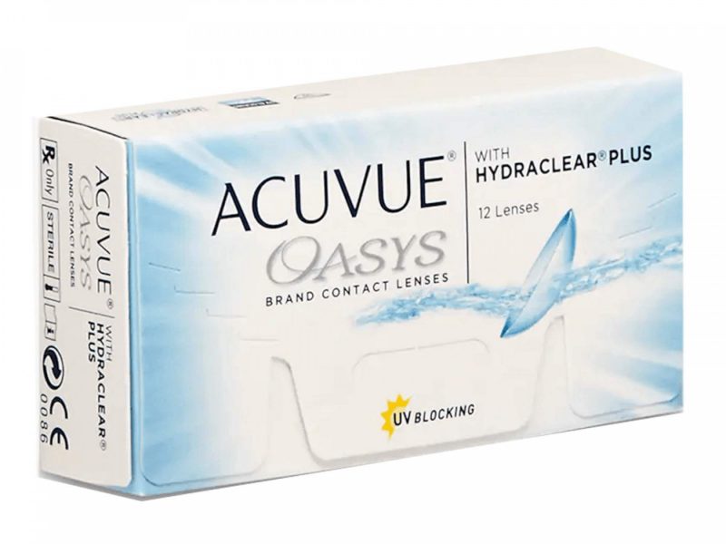 Acuvue Oasys With Hydraclear Plus (12 unidades), Lentes de contacto 1-2 semanales