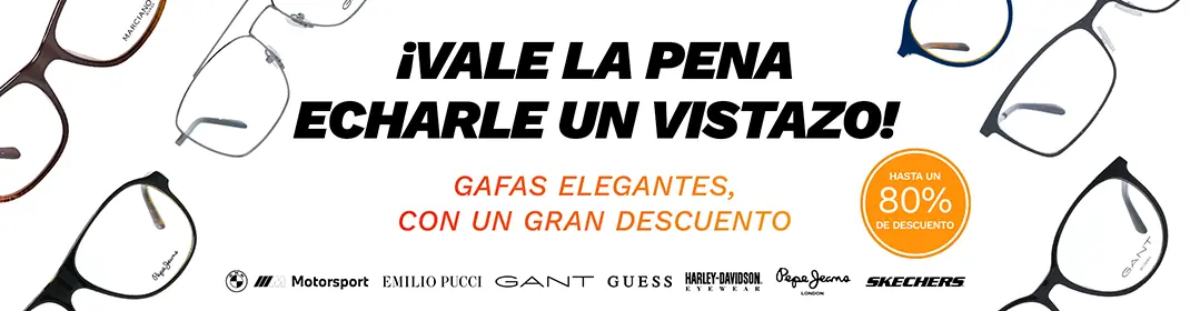 Gafas elegantes, con un gran descuento